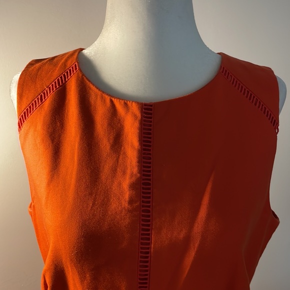 J.CREW Suiting DressClassic Orange Sleeveless Fitted fully lined Dress in Size 8 - Picture 8 of 13